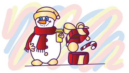 doodle pop art christmas background vector design