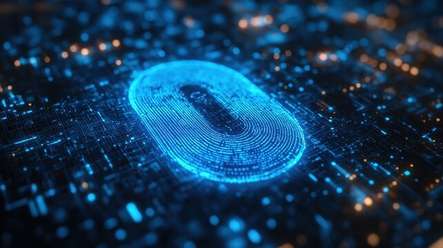 A futuristic digital illustration of a glowing number zero amidst a web of interconnected data points and circuits.