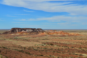 A beautiful desert landscape at Kanku Breakaways Conservation Park near Coober Pedy in South Australia. 