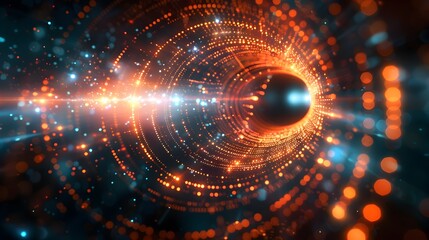 Quantum Measurement and Observation Visualizing the Intricate Dance of Subatomic Particles and Energy Flows in a Captivating Digital Masterpiece