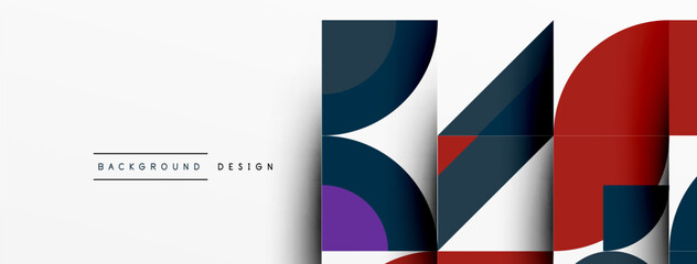 Geometric design abstract background - circles squares