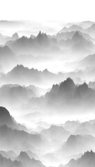 clouds in the mountains