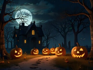 halloween night background