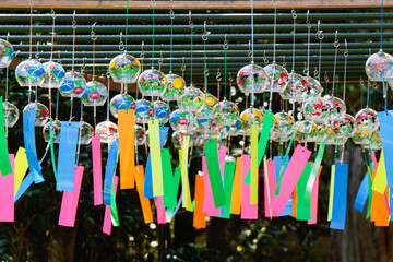 色とりどりの風鈴