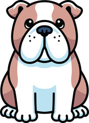 Bulldog Cartoon Mascot Logo