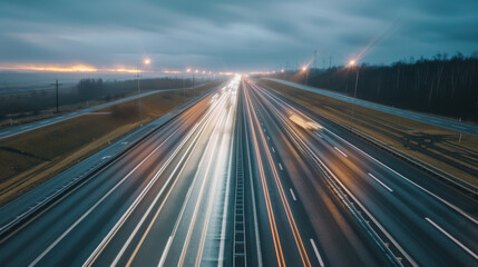 Obraz premium blurry photo background of an open highway