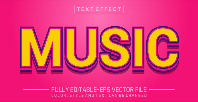 Music Text effect editable