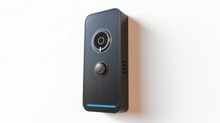 Fototapeta premium Black Electric Vehicle Charging Station on White Wall