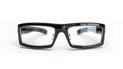 Black Framed Reading Glasses on White Background