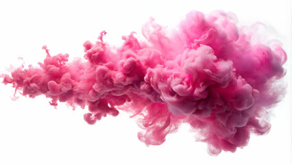 Fototapeta premium vibrant pink smoke effect, ideal for creating a visually striking background. A dreamlike image of pink smoke transparent background 