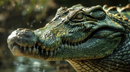 Close-up of a Crocodile's Head