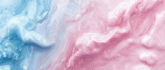 Obraz premium A vibrant abstract pattern featuring smooth swirls of blue and pink hues, perfect for backgrounds and creative designs.