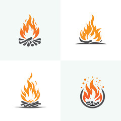 set of fire icons