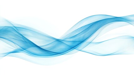 Obraz premium Elegant blue waves create a soothing, flowing design, perfect for backgrounds, wallpapers, or artistic projects.