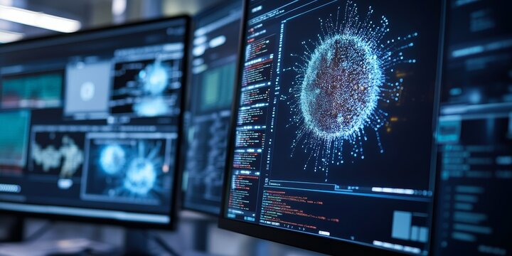 a malware detection software interface, scanning in progress, multiple layers of threat analysis visible