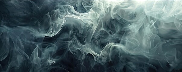 Obraz premium Smoke paths creating intricate organic shapes, elegant and mysterious, digital painting