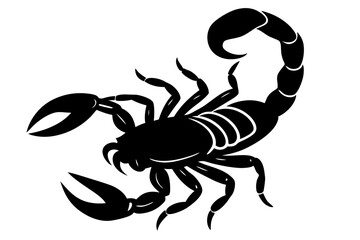 Scorpion silhouette, scorpion animal silhouette vector illustration