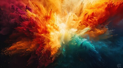 Abstract colorful explosion with vibrant hues