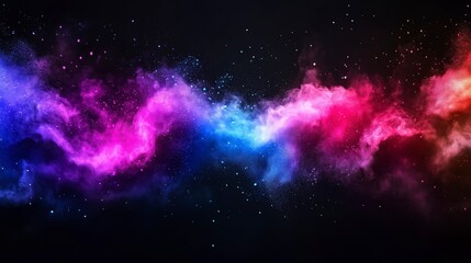 Naklejka premium Abstract colorful nebula with a dark background.
