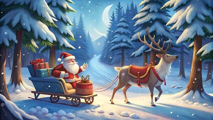 santa claus in the sleigh