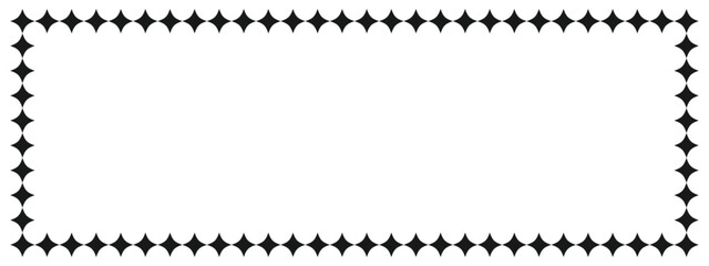 Decorative stars template frame design vector pattern. Frame detail vector design.