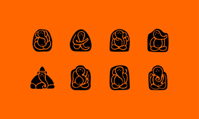 Ashtavinayak - Lord Ganesha Vector Illustration