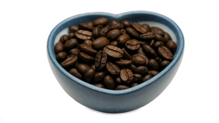 Fototapeta premium coffee powder and coffee beans isolated on transparent background 