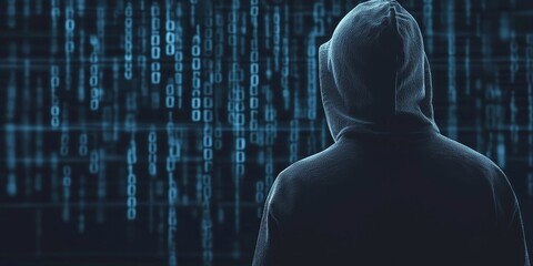 Focused image of a dark web monitoring tool, tracking identity breaches, proactive protection of personal data