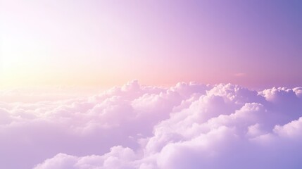 Fototapeta premium Soft pastel clouds in a serene sky, conveying tranquility and beauty.