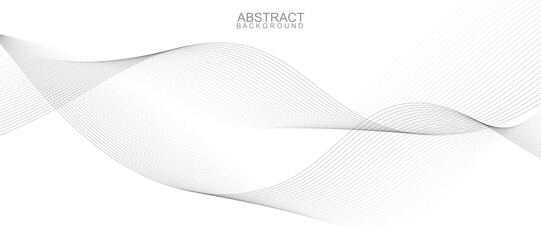 Abstract Black Wavy Lines Vector Background for Modern Design, Elegant Wave Pattern, Minimalist Graphic, Monochrome Abstract Art
