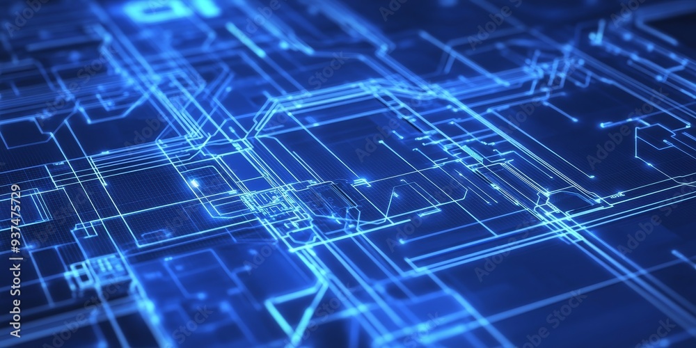 Poster a network design blueprint, detailed diagrams showing structured cabling and device placement for optimal performance