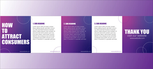 purple and white modern carousel vector template © Khadija