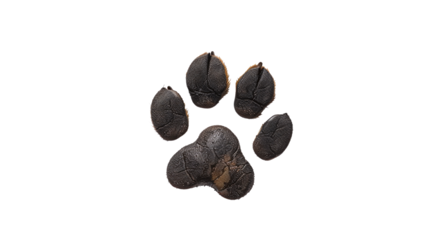 Animal paw print transparent background. PNG - Powered by Adobe