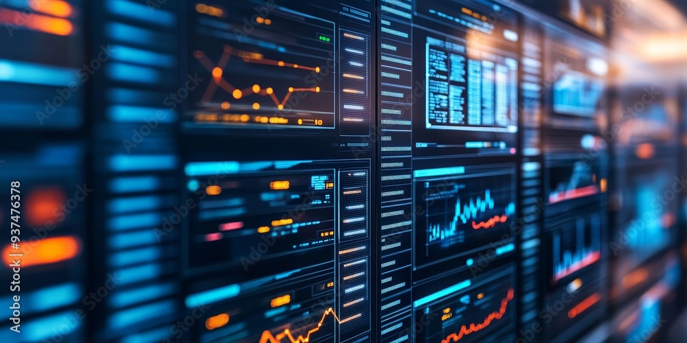 Poster a network management console, real-time performance metrics and alerts displayed for proactive management