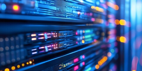 Fototapeta premium network management tools automating tasks, scheduled maintenance and backups highlighted