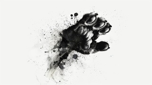 animal scraches isolated on white background