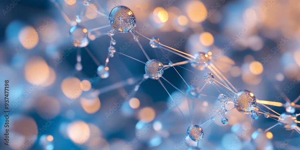 Aufkleber High-resolution close-up of a microservices architecture, individual services and their communication protocols visualized