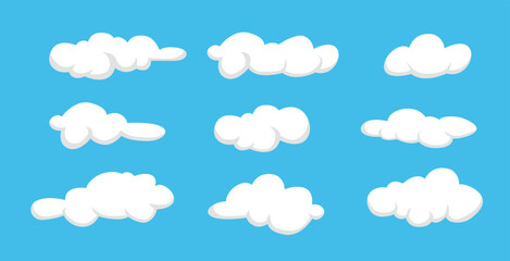 cloud vector collection, cloud elements