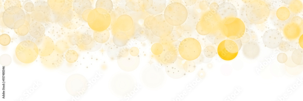 Canvas Prints golden bokeh effect isolated on transparent background
