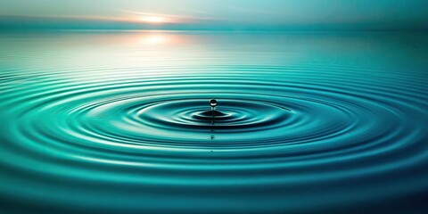 teal ombre effect on rippled water surfaces in minimalist serene compositions