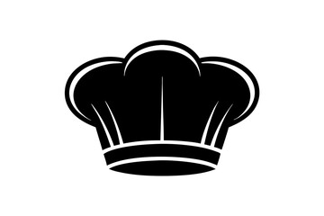 Minimalist chef hat icon style silhouette vector illustration: Chef Service Logo Icon design.