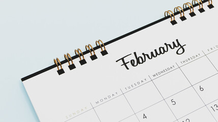 2月のカレンダー　February