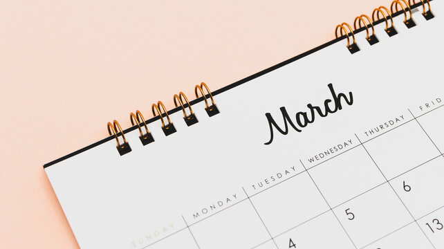 3月のカレンダー　March