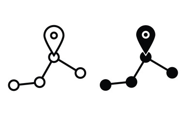 Location pin map line icon, direction minimal vector, Gps tracking icon symbol template for graphic and web design,