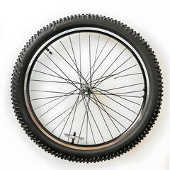 Fototapeta premium Bike wheel on white background.
