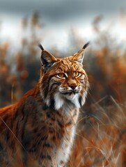 Obraz premium Andean Mountain Cat, Leopardus Jacobita, Wild Cat Close Up in the Andes