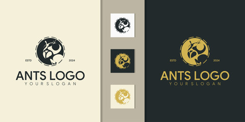 Dangerous Ant vector design, strong and bold logo design concept. Vector illustration