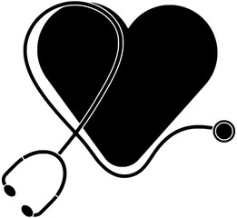 medical illustration cpr silhouette heart logo monitor icon  emergency outline emergency ecg health hospital organ cardiac pulse patient doctor shape doctor care resuscitation for vector graphic backg