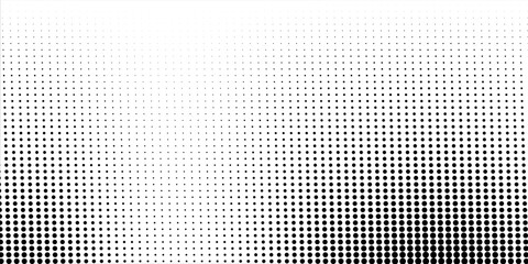 Monochrome gradient halftone dots background. Vector illustration. Abstract small grunge dots on white background modern 