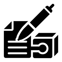 smart contract, blockchain, block chain, automation, contract, agreement solid or glyph icon